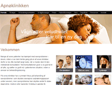Tablet Screenshot of apnoeklinikken.dk